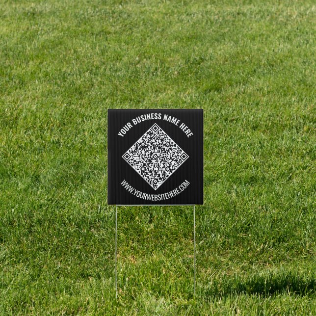 Your QR Code Promotional Outdoor Sign Example (Insitu)