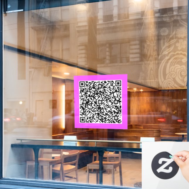 Your QR Code Promotional Window Clings Template (Cafe Window)