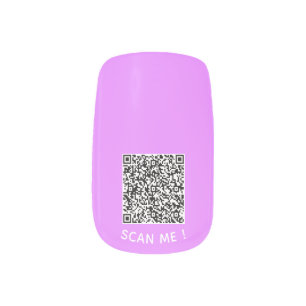 Your QR Code Purple Nail Art Template Choose Color