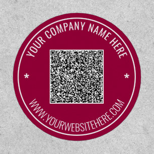 Your QR Code Round Patch Example Custom Text