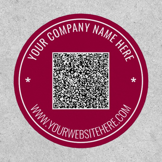 Your QR Code Round Patch Example Custom Text (Front)