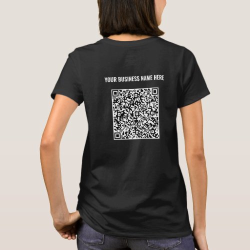 Your QR Code Scan and Custom Text Business T_Shirt