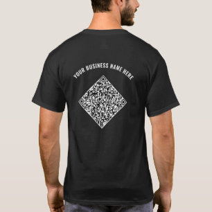 Your QR Code Scan and Custom Text Business T-Shirt