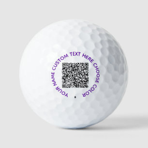 Your QR Code Scan and Custom Text Golf Balls Stamp
