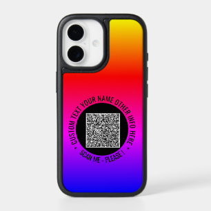 Your QR Code Scan and Custom Text iPhone Case