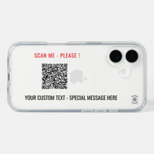 Your QR Code Scan and Custom Text iPhone Case