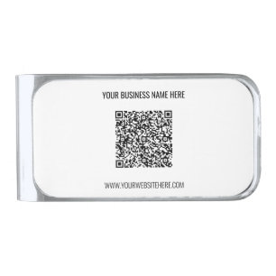 Your QR Code Scan and Custom Text Money Clip