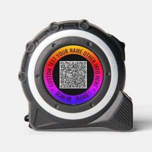 Your QR Code Scan and Custom Text Tape Measure