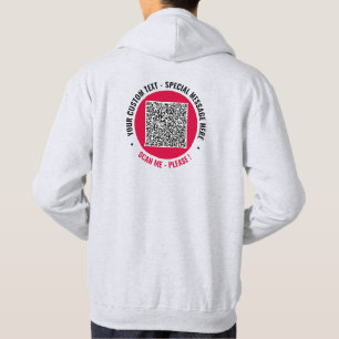 Your QR Code Scan Custom and Text and Color Hoodie