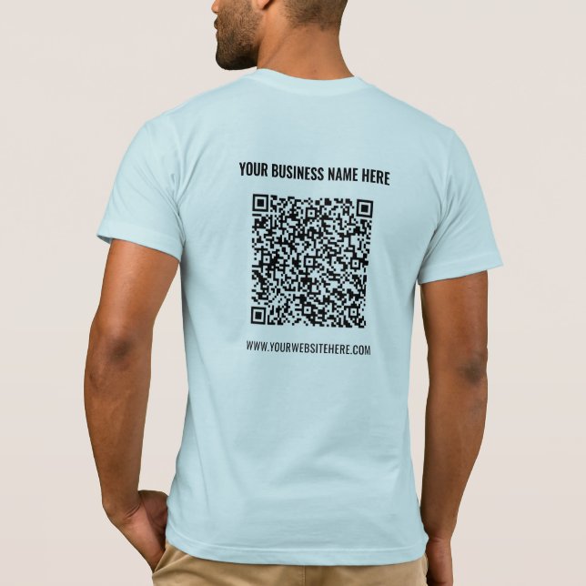 Your QR Code Scan Custom Name Website T-Shirt Gift (Back)