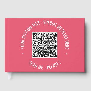 Your QR Code Scan Custom Text and Color Guest Book