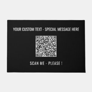 Your QR Code Scan Custom Text and Colors Doormat