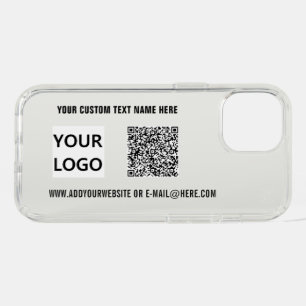 Your QR Code Scan Custom Text and Logo iPhone Case