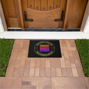 Your QR Code Scan Custom Text Company Doormat