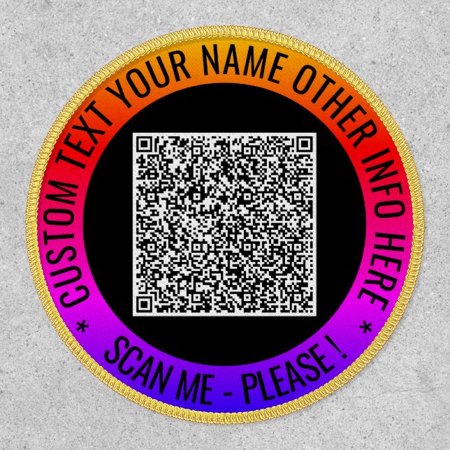 Your QR Code Scan Custom Text Patch Example (Front)