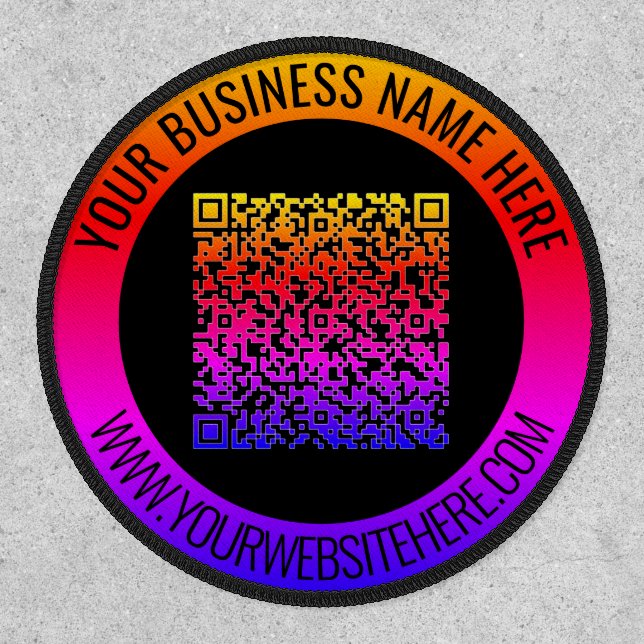 Your QR Code Scan Custom Text Personalized Patch (Front)