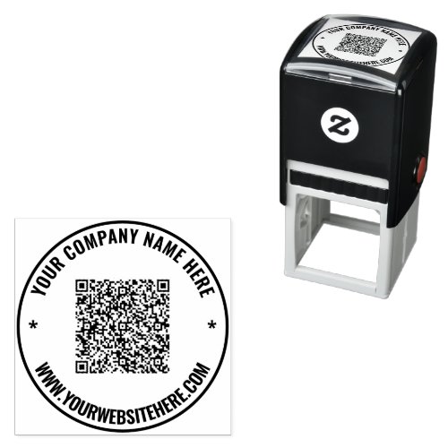 Your QR Code Scan Custom Text Self_inking Stamp