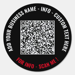Your QR Code Scan Custom Text Sign Choose Colors