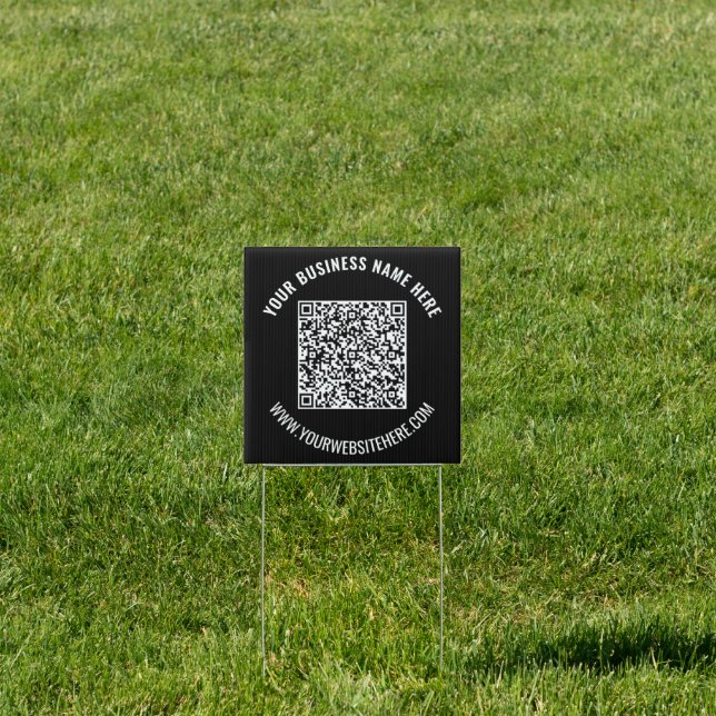 Your QR Code Scan Custom Text Sign Choose Colors (Insitu)