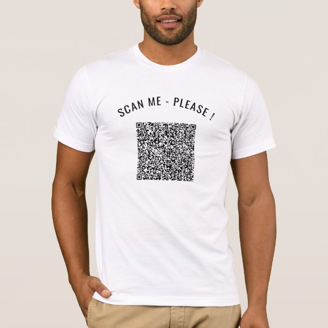Your QR Code Scan Funny Info Personalized T-Shirt (Front)