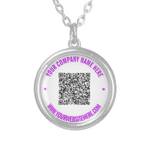 Your QR Code Scan Info and Custom Text Necklace