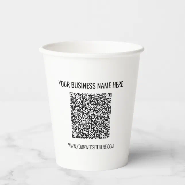 Paper/cup Coding Your QR Code Scan Info and Custom Text Paper Cups | Zazzle