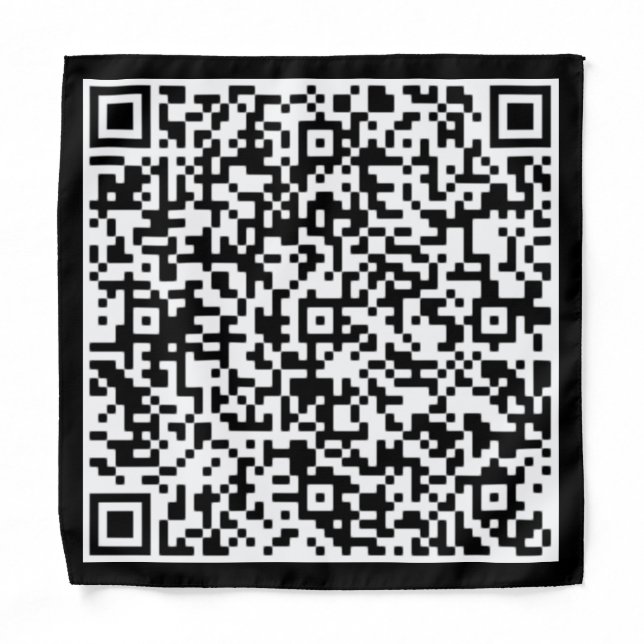 Your QR Code Scan Info Bandana Custom Color (Front)
