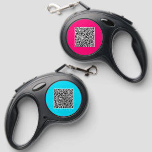 Your QR Code Scan Info Custom Color Personalized Retractable Pet Leash
