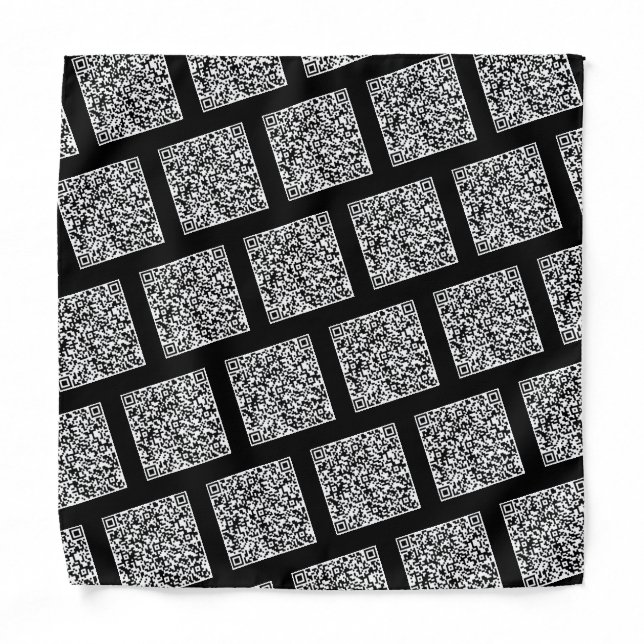 Your QR Code Scan Info Custom Colors Bandana (Front)