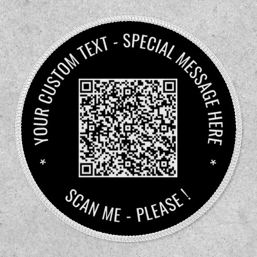 Your QR Code Scan Info Custom Text and Color Patch