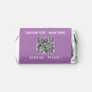 Your QR Code Scan Info Custom Text and Colors Hershey's Miniatures