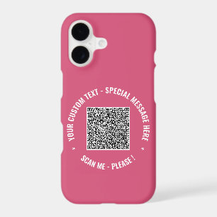 Your QR Code Scan Info Custom Text and Colors iPhone 17 Case
