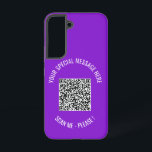 Your QR Code Scan Info Custom Text and Colors Samsung Galaxy S22 Case<br><div class="desc">Choose Colors and Font - iPhone Case with Your Special QR Code Info and Custom Text Personalized Modern iPhone Cases Gift - Add Your QR Code - Image or Logo - photo / Text - Name or other info / message - Resize and Move or Remove / Add Elements -...</div>