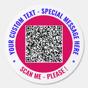 Your QR Code Scan Info Custom Text and Colors Sign