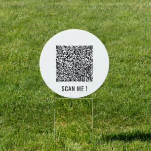Your QR Code Scan Info Custom Text and Colors Sign