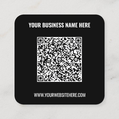 Your QR Code Scan Info Custom Text Business Card