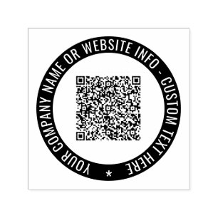 Your QR Code Scan Info Custom Text Color Stamp