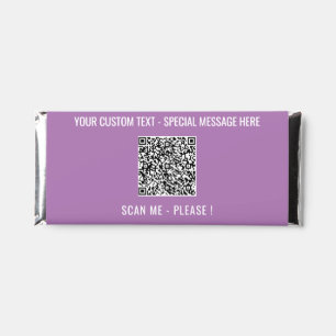 Your QR Code Scan Info Custom Text Colors Hershey Bar Favors