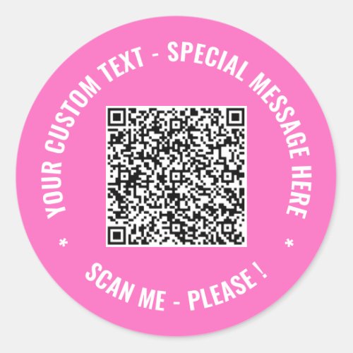 Your QR Code Scan Info Custom Text Colors Sticker