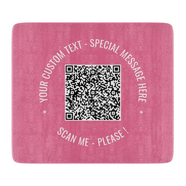 Discover Your QR Code Scan Info Custom Text Cutting Board