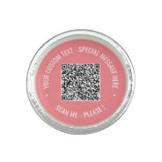 Your Qr Code Scan Info Custom Text Funny Ring Gift at Zazzle