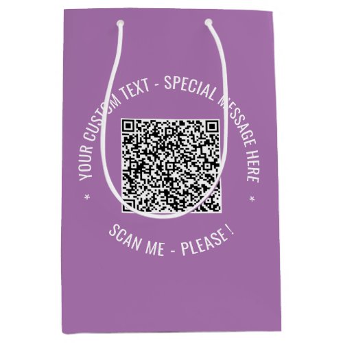 Your QR Code Scan Info Custom Text Gift Bag
