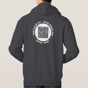 Your QR Code Scan Info Custom Text Hoodie