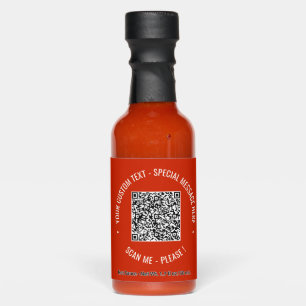 Your QR Code Scan Info Custom Text Hot Sauces