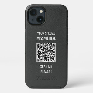 Your QR Code Scan Info Custom Text iPhone Case