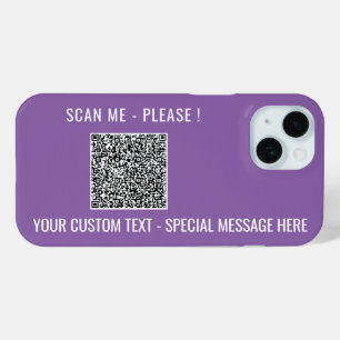 Your QR Code Scan Info Custom Text iPhone Case