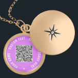 Your QR Code Scan Info Custom Text Name Necklace<br><div class="desc">Custom Colors and Font - Your QR Code Scan Info and Custom Text / Name / Special Massage Necklaces / Gift - Add Your QR Code - Image or Photo / Name - Message or Custom Text - Resize and Move or Remove / Add Elements - Image / Text with...</div>