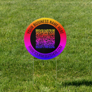 Your QR Code Scan Info Custom Text Outdoor Sign