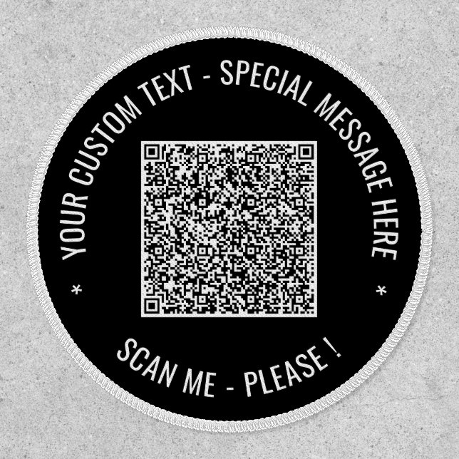 Your QR Code Scan Info Custom Text Patch Example (Front)