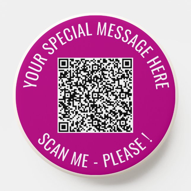 Your QR Code Scan Info Custom Text PopSocket (Popsocket)